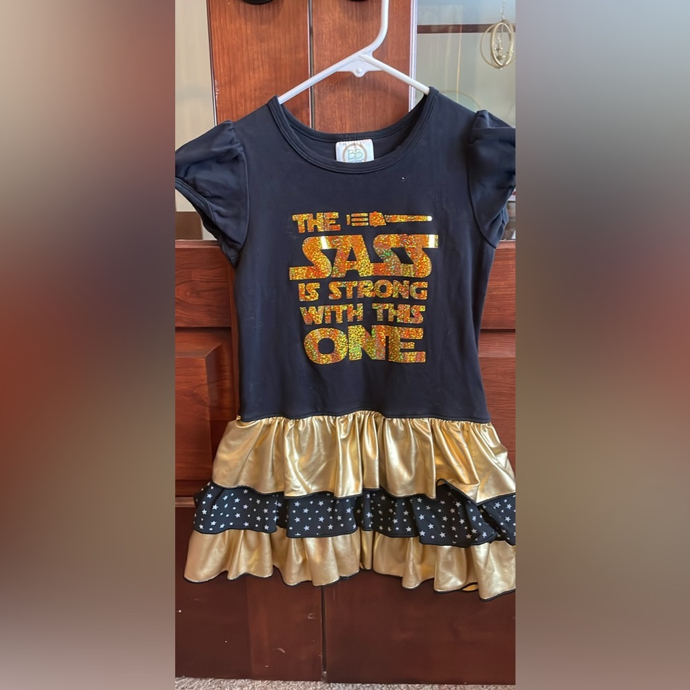 Black and Gold Star Wars Graphic Dress